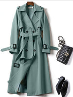 Double-breasted Long Trench Coat