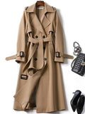 Double-breasted Long Trench Coat