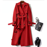 Double-breasted Long Trench Coat