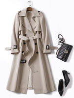 Double-breasted Long Trench Coat