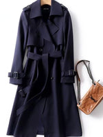 Double-breasted Long Trench Coat